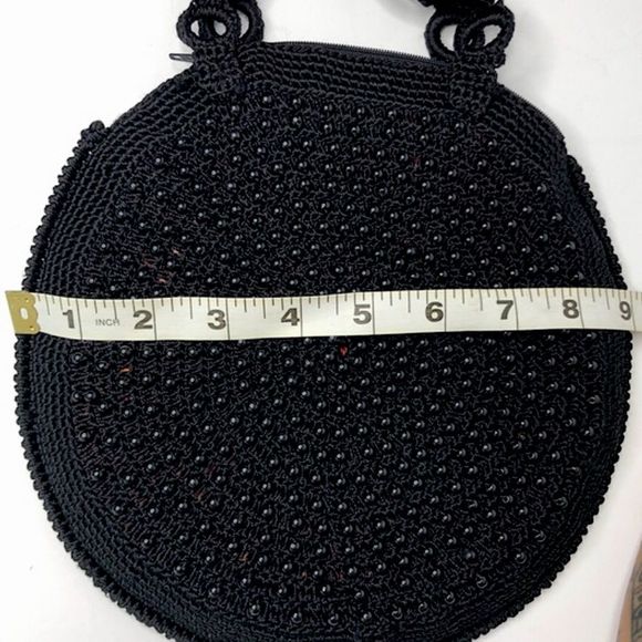 20’s Inspo Flapper Round Crochet Hand Beaded Purse - Picture 8 of 8